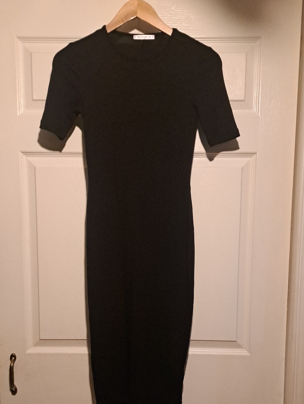American Giant Black Midi Bodycon Dress